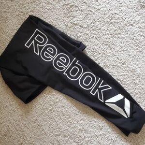 REEBOK Black Gym Running Workout Women's Leggings Size Medium